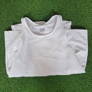 Athleta Girl Active Tank‎ Top Racerback Breathable Layering White L/12